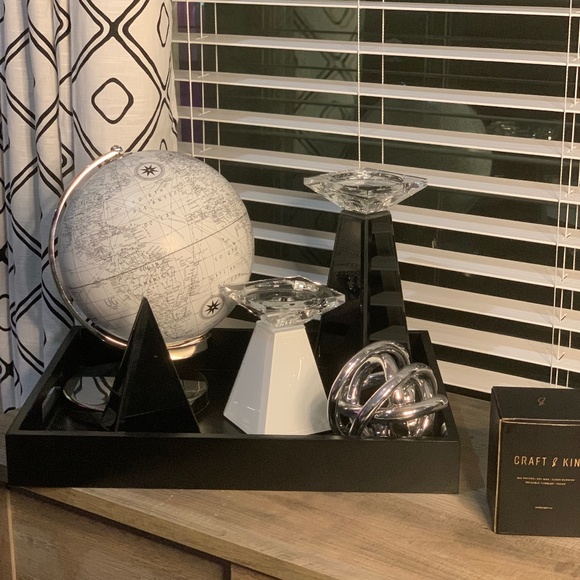 White & Silver World Globe ONLY! - Picture 1 of 2